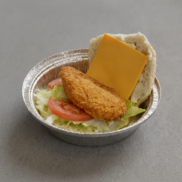 Chicken Patty with Cheese Sandwich.